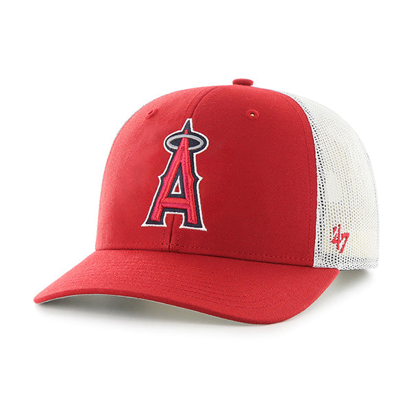 47 Brand Los Angeles Angels Trucker Adjustable Hat - Red - Front