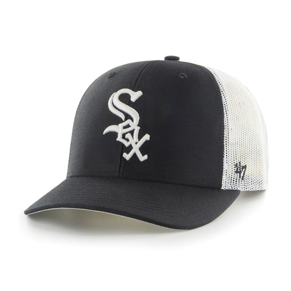47 Brand Chicago White Sox Trucker Adjustable Hat - Black - Front