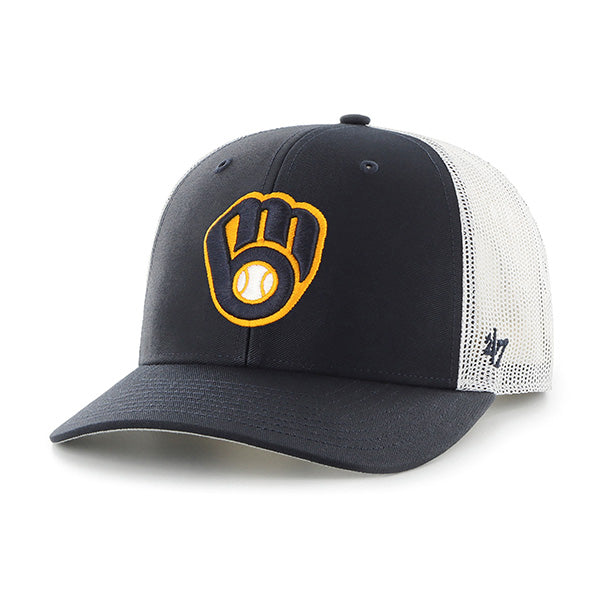47 Brand Milwaukee Brewers Trucker Adjustable Hat - Navy - Front
