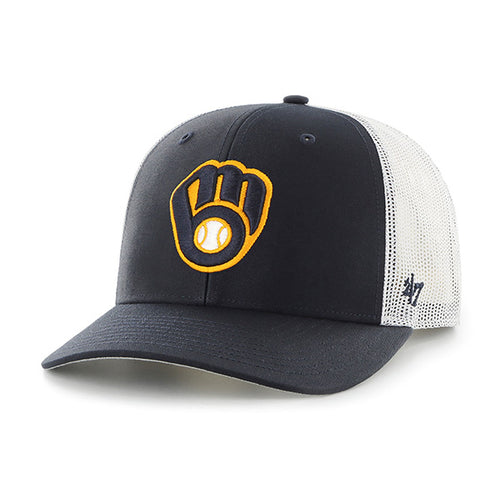 '47 Brand Milwaukee Brewers Trucker Adjustable Hat - Navy