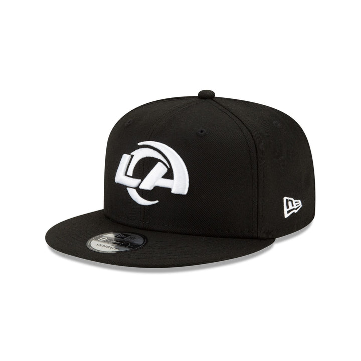 New Era Los Angeles Rams Black &amp; White 9FIFTY Snapback Hat - View 1