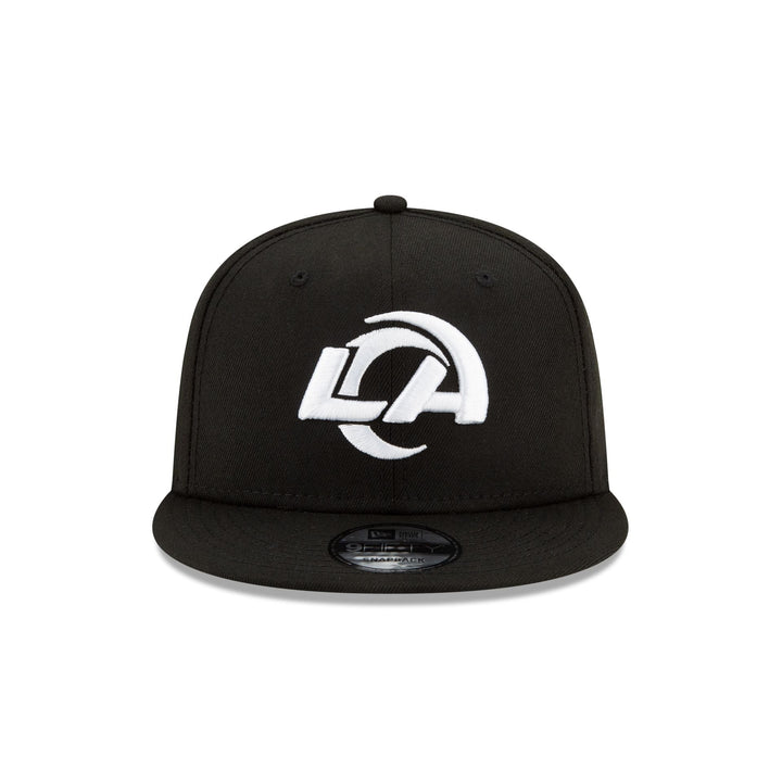 New Era Los Angeles Rams Black &amp; White 9FIFTY Snapback Hat - View 4