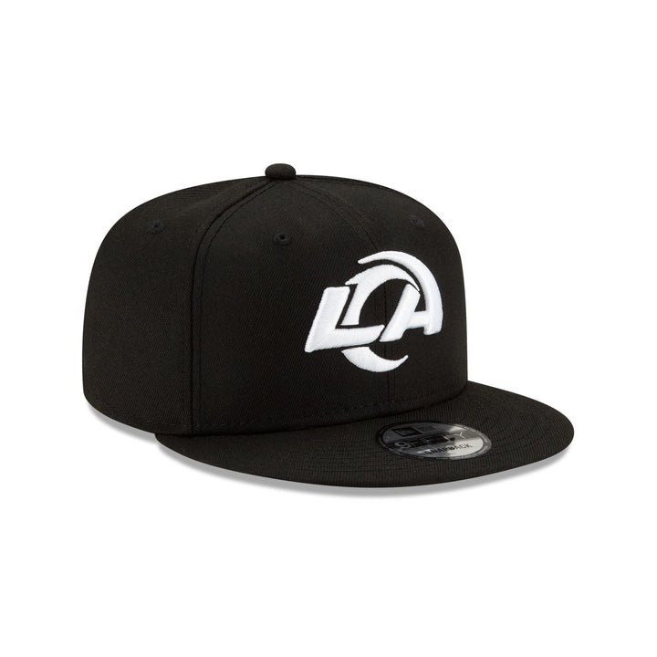 New Era Los Angeles Rams Black &amp; White 9FIFTY Snapback Hat - View 3