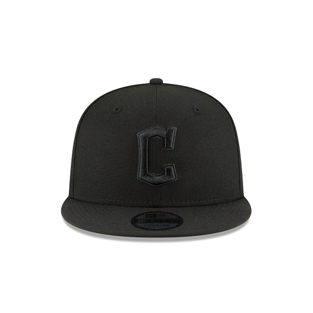 New Era Cleveland Guardians Black on Black 9FIFTY Snapback Hat - View 4