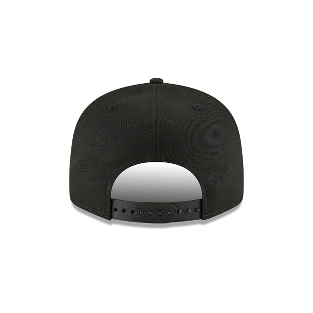 New Era Cleveland Guardians Black on Black 9FIFTY Snapback Hat - View 5