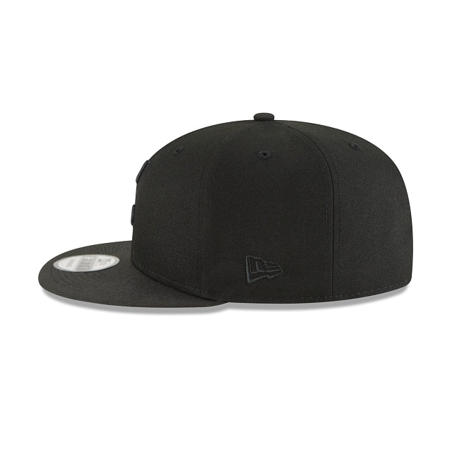New Era Cleveland Guardians Black on Black 9FIFTY Snapback Hat - View 6