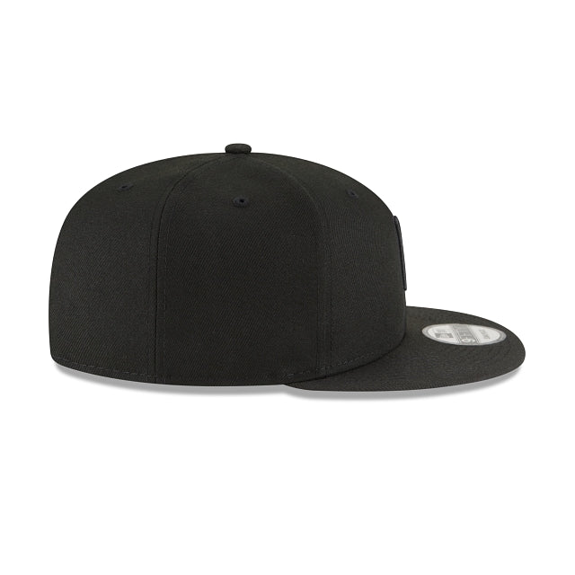 New Era Cleveland Guardians Black on Black 9FIFTY Snapback Hat - View 2