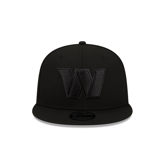 New Era Washington Commanders Black on Black 9FIFTY Snapback Hat - View 4