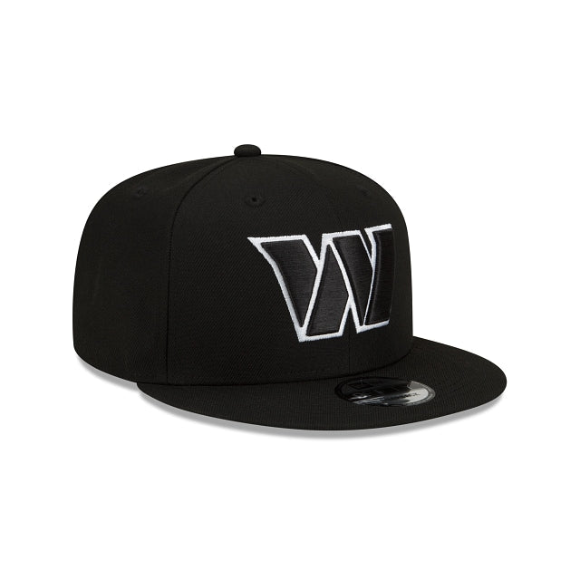 New Era Washington Commanders Black &amp; White 9FIFTY Snapback Hat - View 3