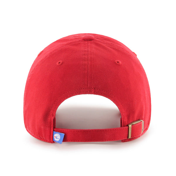 47 Brand Philadelphia 76ers Clean Up Adjustable Hat - Red - Back