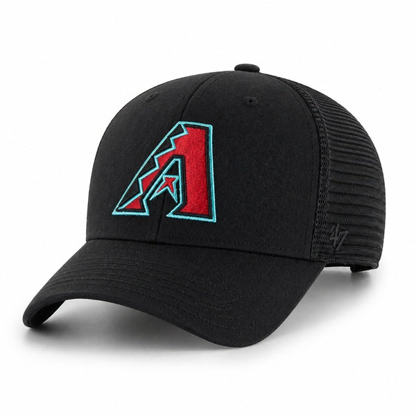47 Brand Arizona Diamondbacks Flagship MVP Adjustable Hat - Black/Black - Front