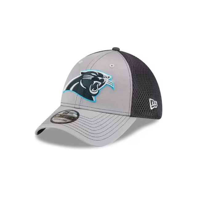 Carolina Panthers Neo 39THIRTY Stretch Fit Hat - Gray / Navy