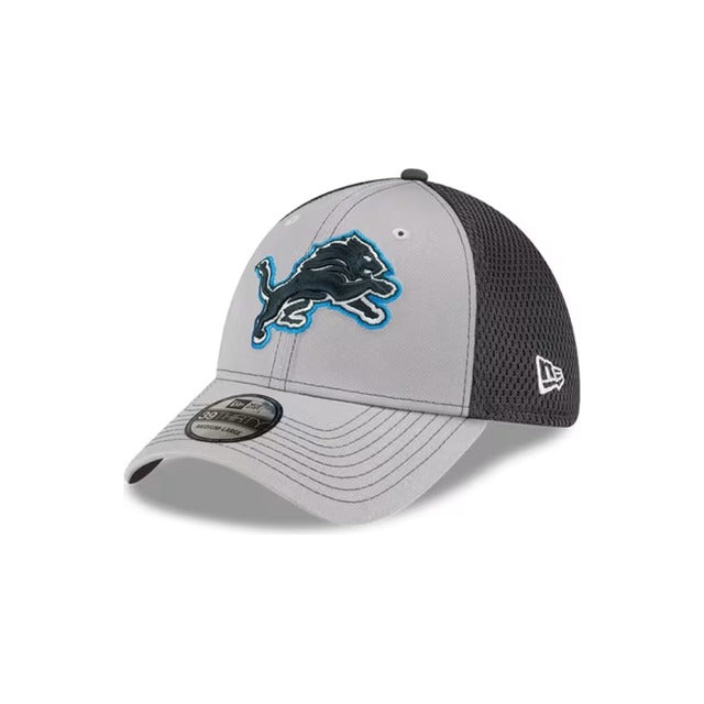 Detroit Lions Neo 39THIRTY Stretch Fit Hat - Gray / Navy