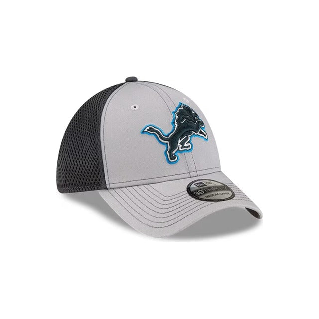 Detroit Lions Neo 39THIRTY Stretch Fit Hat - Gray / Navy