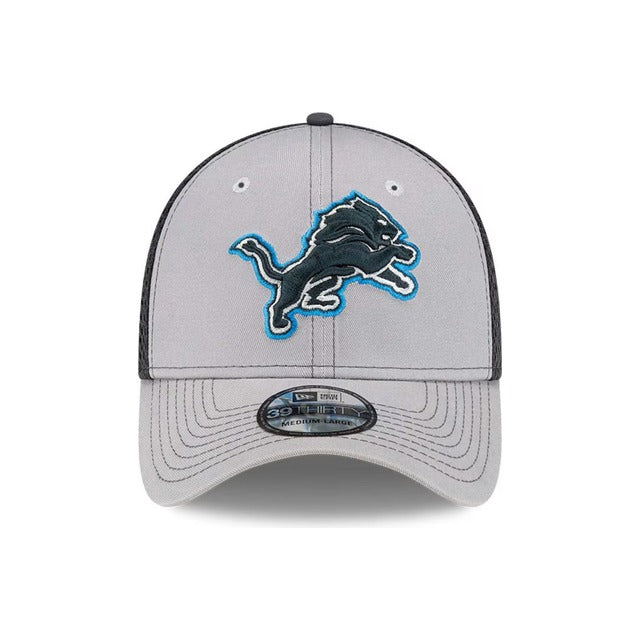 Detroit Lions Neo 39THIRTY Stretch Fit Hat - Gray / Navy