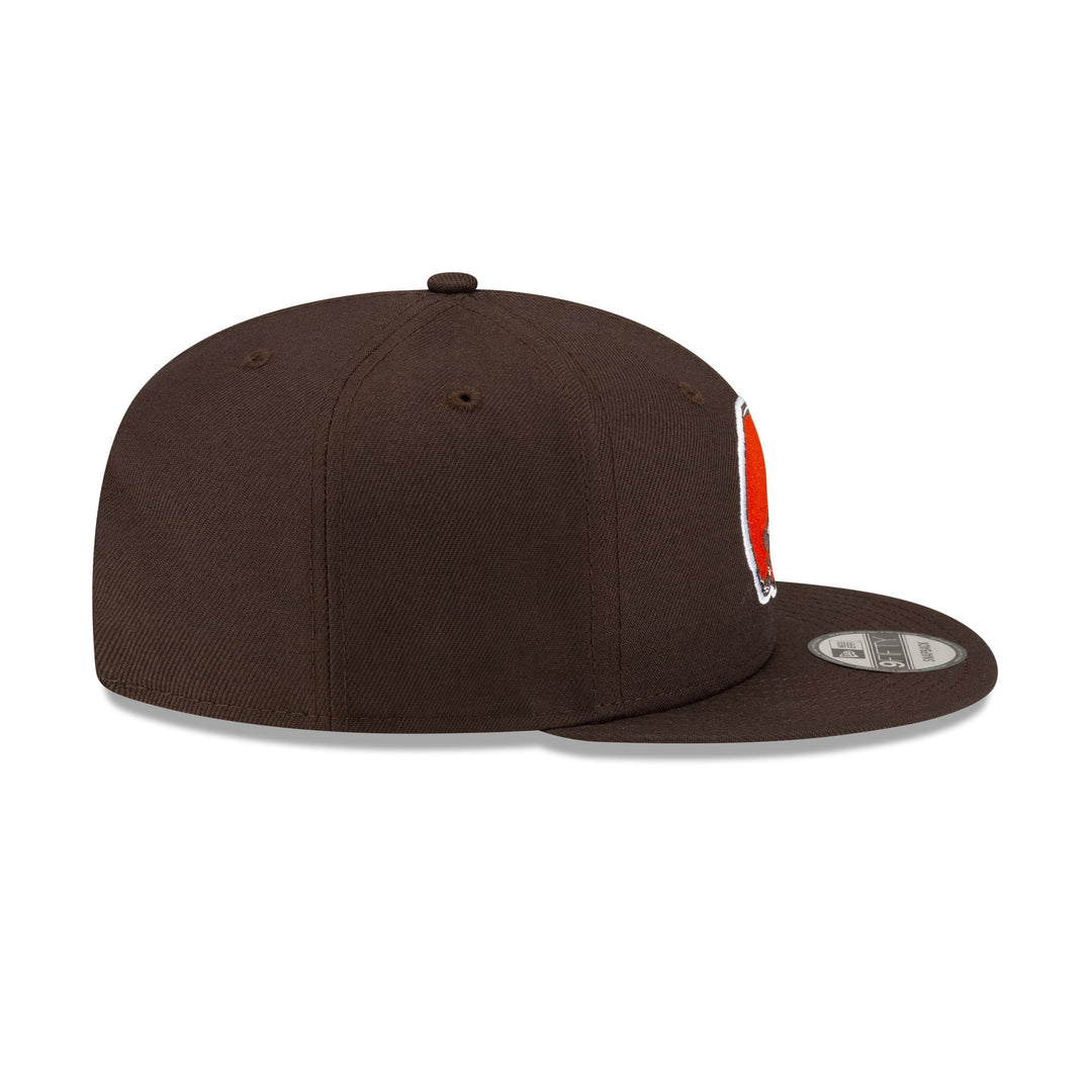 New Era Cleveland Browns Basic Brown 9FIFTY Snapback Hat - View 6