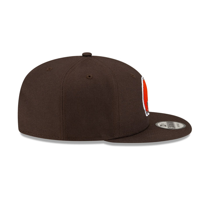New Era Cleveland Browns Basic Brown 9FIFTY Snapback Hat - View 6