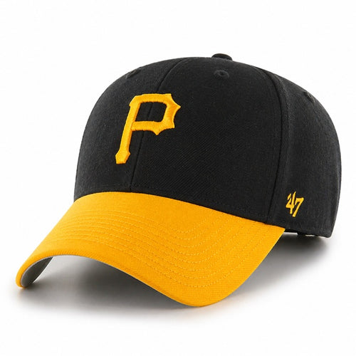 '47 Brand Pittsburgh Pirates MVP Adjustable Hat - Two-Tone Black/Yellow