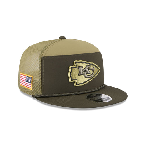 New Era Kansas City Chiefs Salute to Service Split Panel 9FIFTY Trucker Hat - Digital Camo