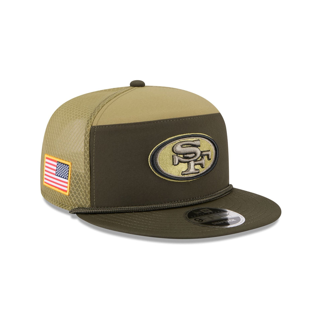 San Francisco 49ers Salute to Service Split Panel 9FIFTY Trucker Hat - View 1