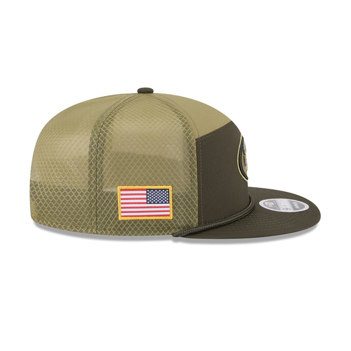 San Francisco 49ers Salute to Service Split Panel 9FIFTY Trucker Hat - View 5