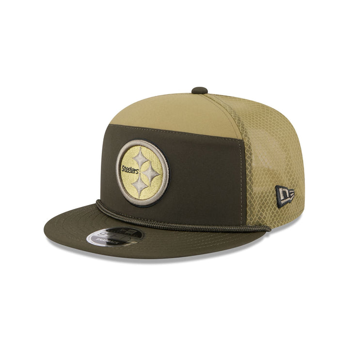 Pittsburgh Steelers Salute to Service Split Panel 9FIFTY Trucker Hat - View 3