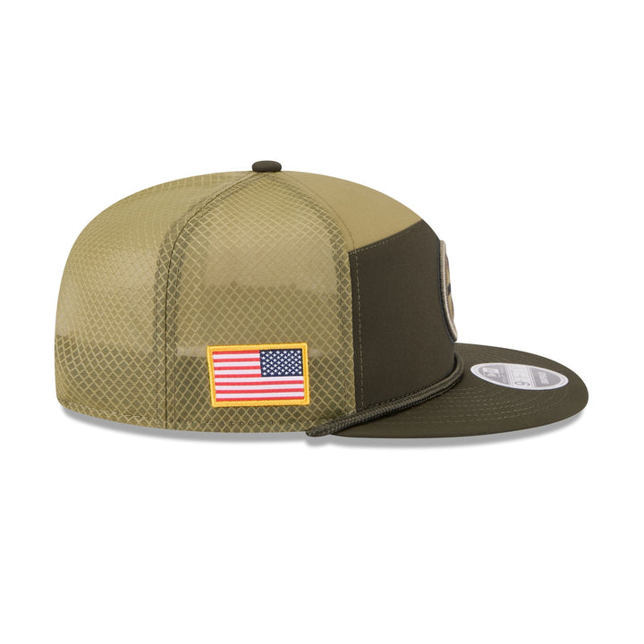 Pittsburgh Steelers Salute to Service Split Panel 9FIFTY Trucker Hat - View 5