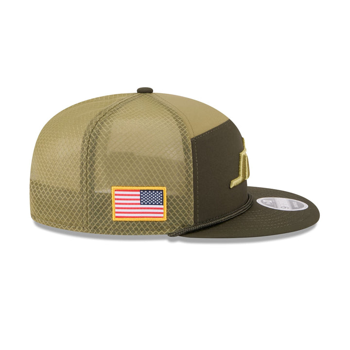 New York Jets Salute to Service Split Panel 9FIFTY Trucker Hat - View 5