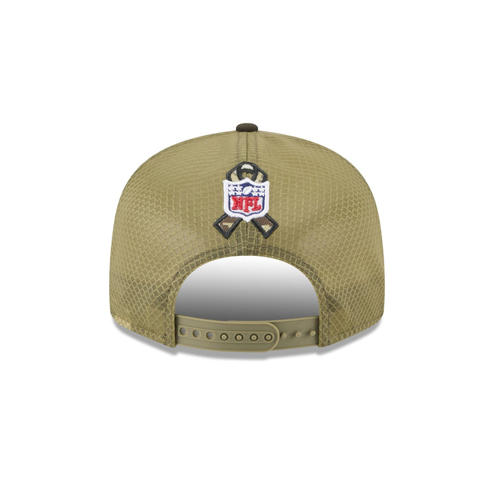New Orleans Saints Salute to Service Split Panel 9FIFTY Trucker Hat - View 2