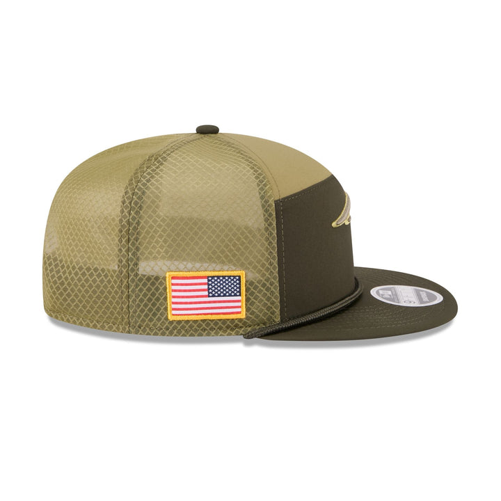New England Patriots Salute to Service Split Panel 9FIFTY Trucker Hat - View 5