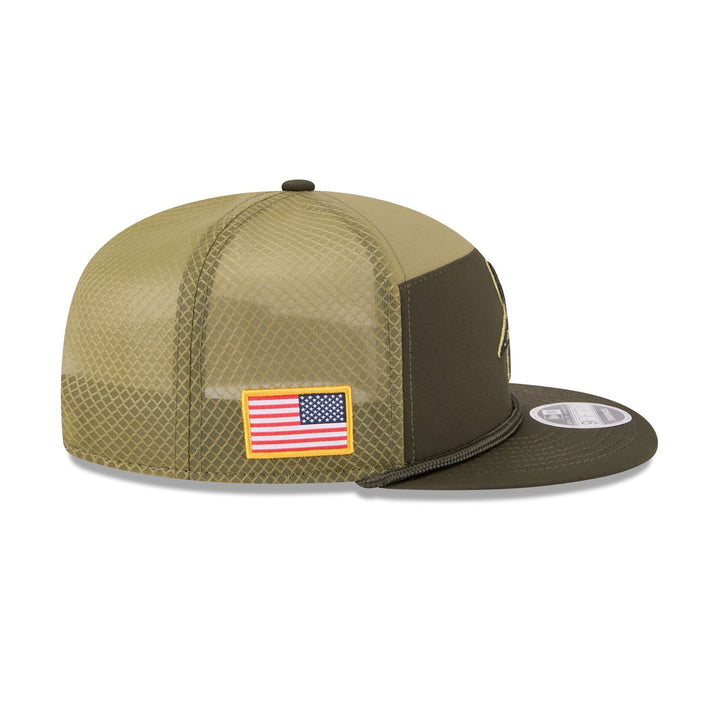 Minnesota Vikings Salute to Service Split Panel 9FIFTY Trucker Hat - View 5
