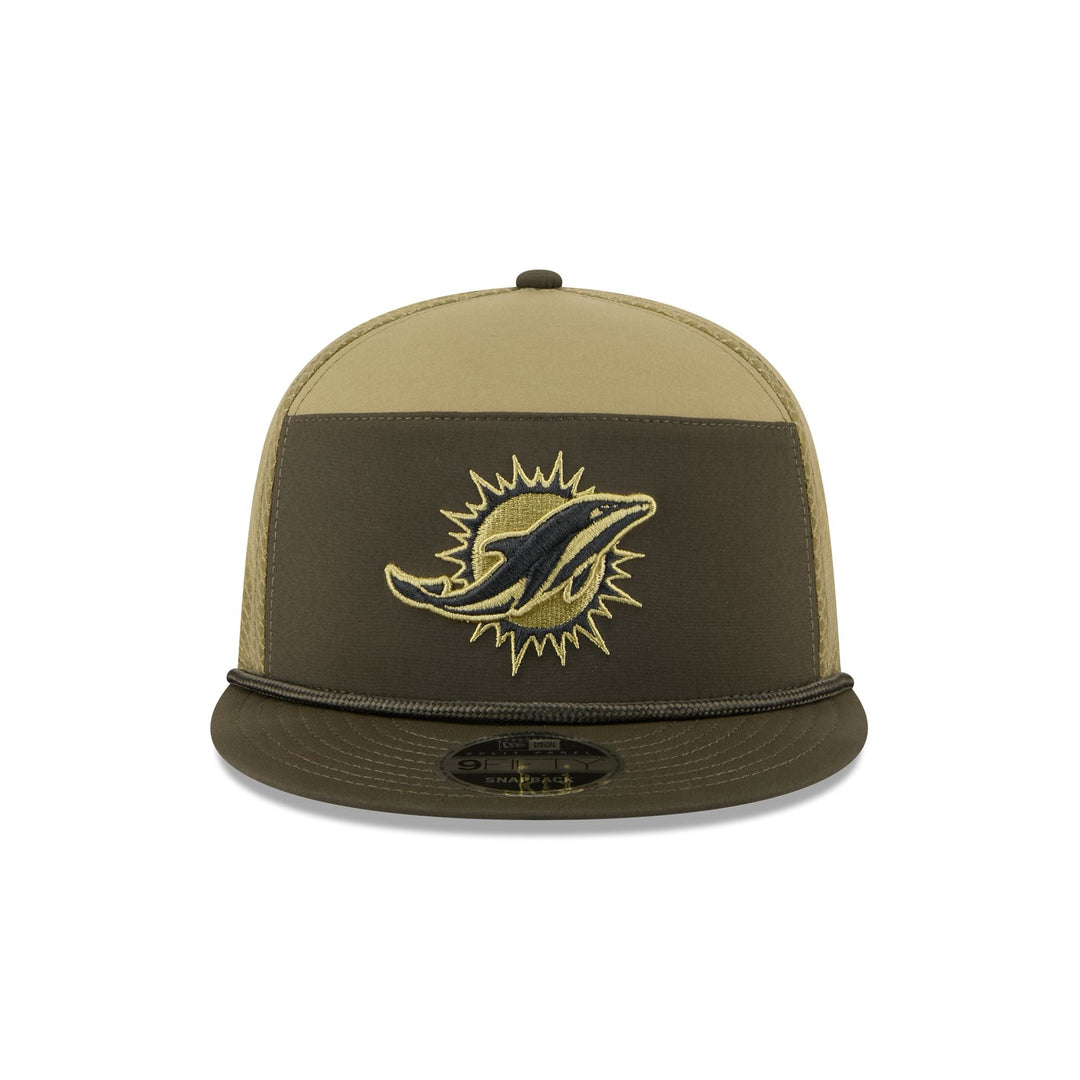 Miami Dolphins Salute to Service Split Panel 9FIFTY Trucker Hat - View 4