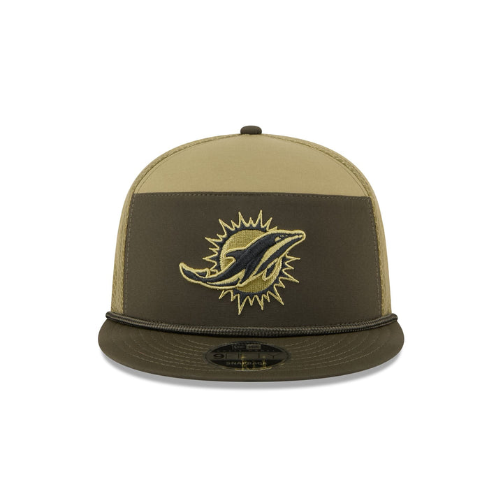 Miami Dolphins Salute to Service Split Panel 9FIFTY Trucker Hat - View 4