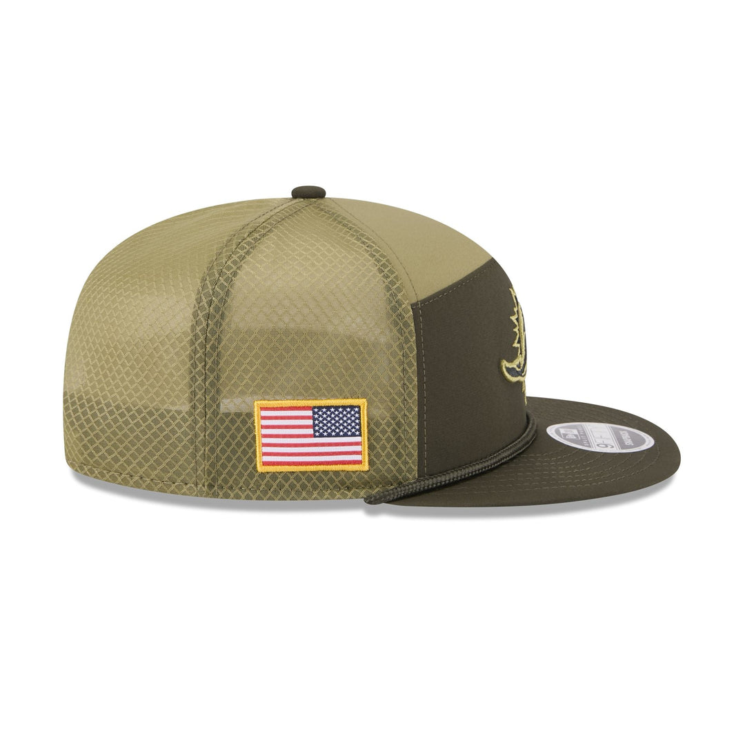 Miami Dolphins Salute to Service Split Panel 9FIFTY Trucker Hat - View 5