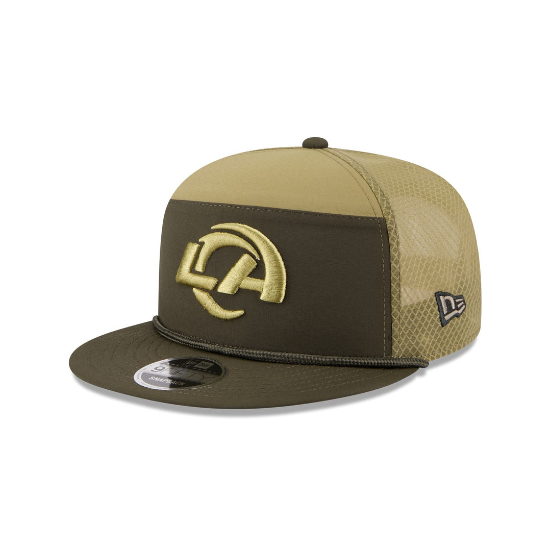 Los Angeles Rams Salute to Service Split Panel 9FIFTY Trucker Hat - View 1