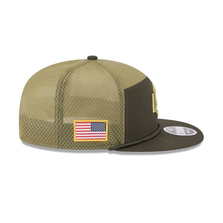Los Angeles Rams Salute to Service Split Panel 9FIFTY Trucker Hat - View 5