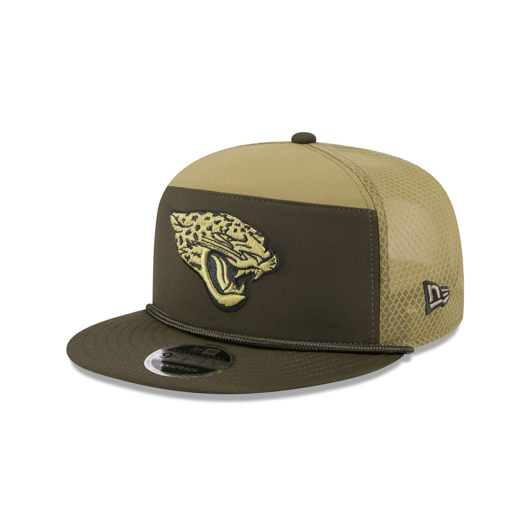 Jacksonville Jaguars Salute to Service Split Panel 9FIFTY Trucker Hat - View 1