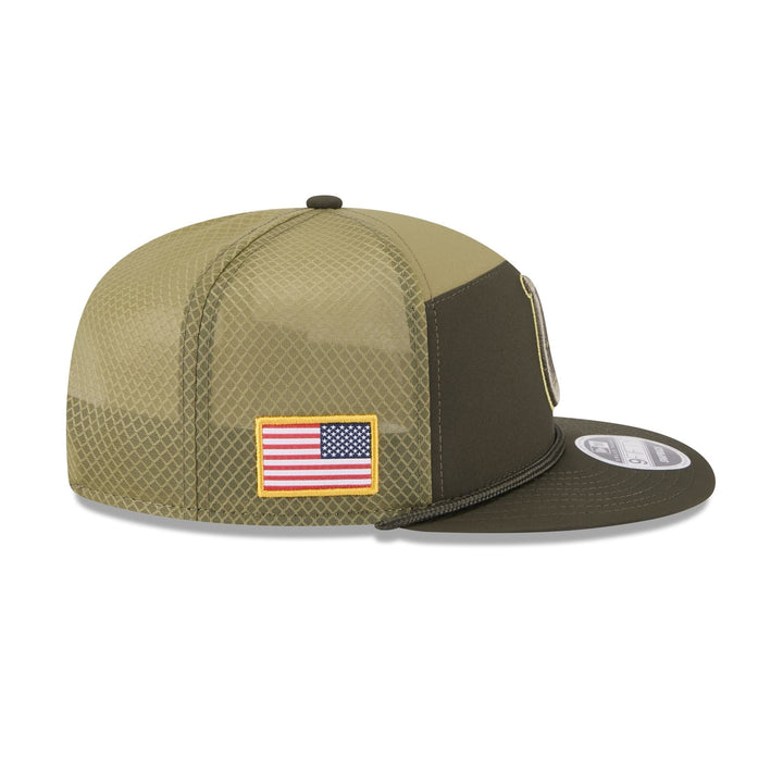 Indianapolis Colts Salute to Service Split Panel 9FIFTY Trucker Hat - View 5