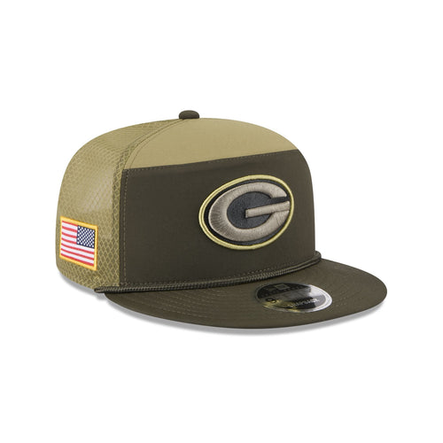 New Era Green Bay Packers Salute to Service Split Panel 9FIFTY Trucker Hat - Digital Camo