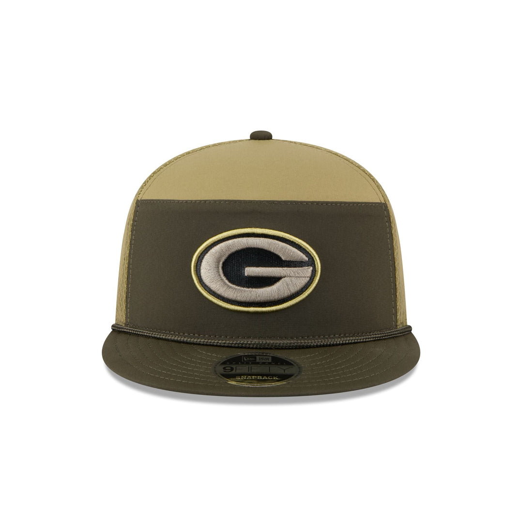 Green Bay Packers Salute to Service Split Panel 9FIFTY Trucker Hat - View 4