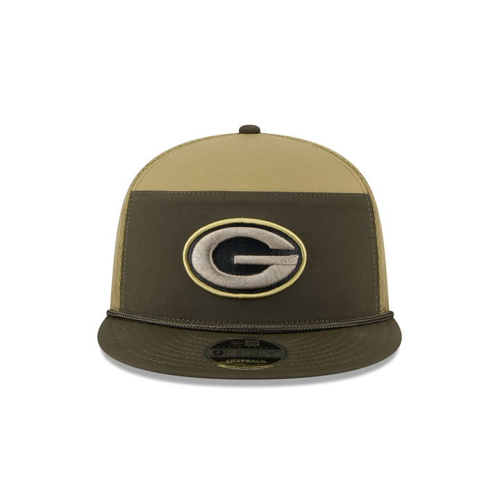 Green Bay Packers Salute to Service Split Panel 9FIFTY Trucker Hat - View 4
