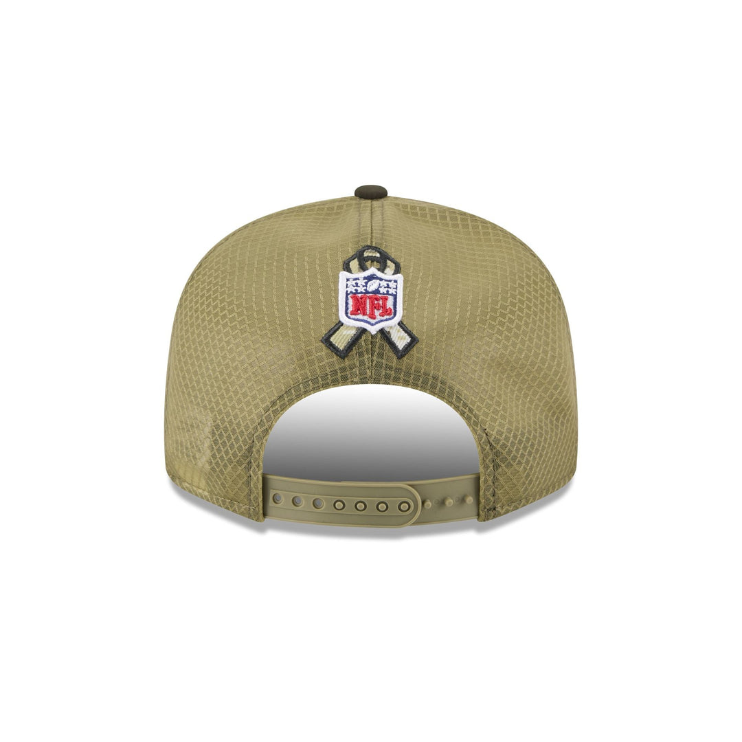 Green Bay Packers Salute to Service Split Panel 9FIFTY Trucker Hat - View 2