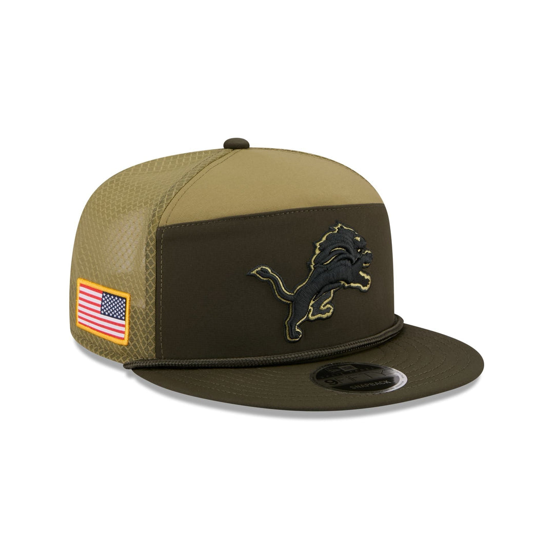 Detroit Lions Salute to Service Split Panel 9FIFTY Trucker Hat - View 1