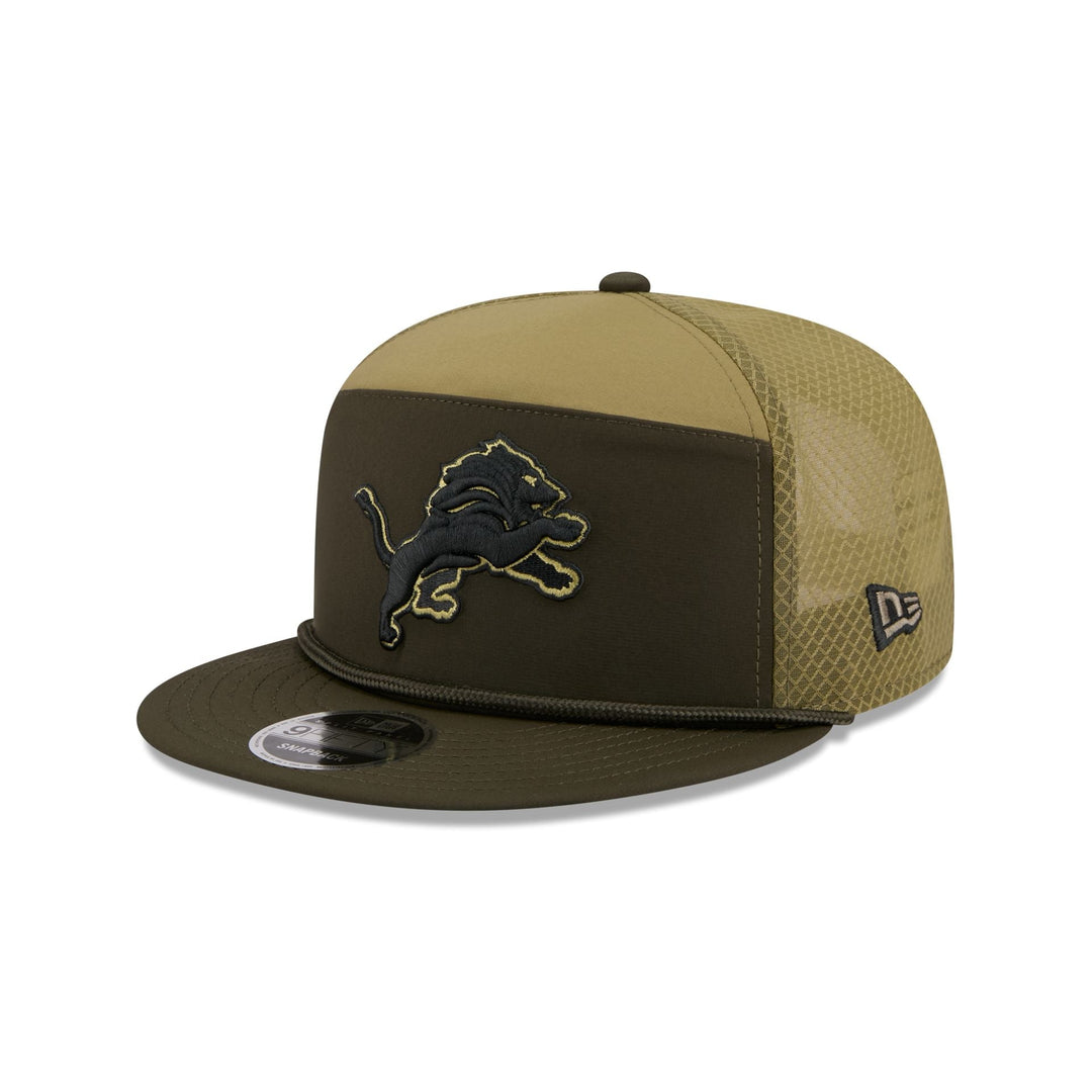 Detroit Lions Salute to Service Split Panel 9FIFTY Trucker Hat - View 1
