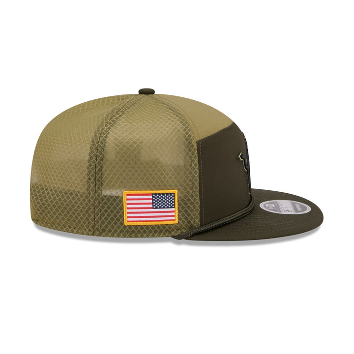 Detroit Lions Salute to Service Split Panel 9FIFTY Trucker Hat - View 5