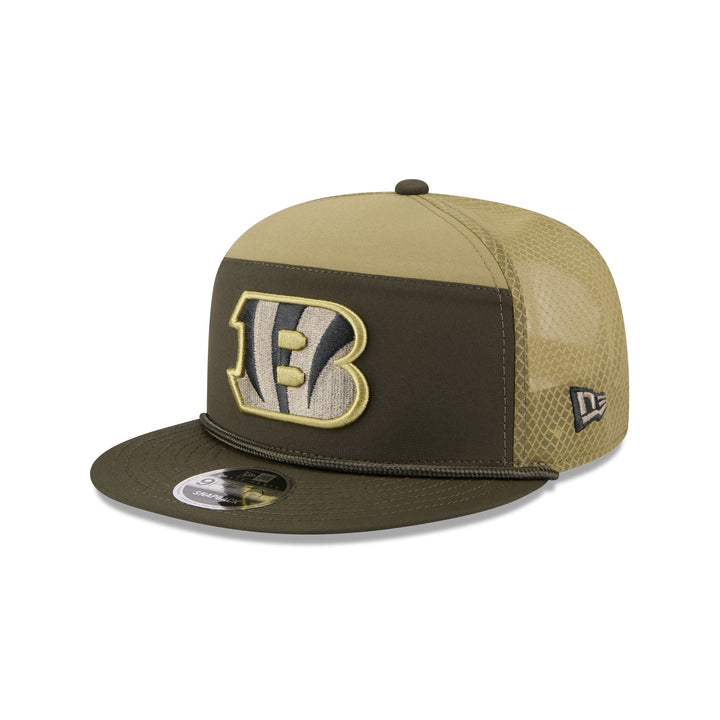 Cincinnati Bengals Salute to Service Split Panel 9FIFTY Trucker Hat - View 3