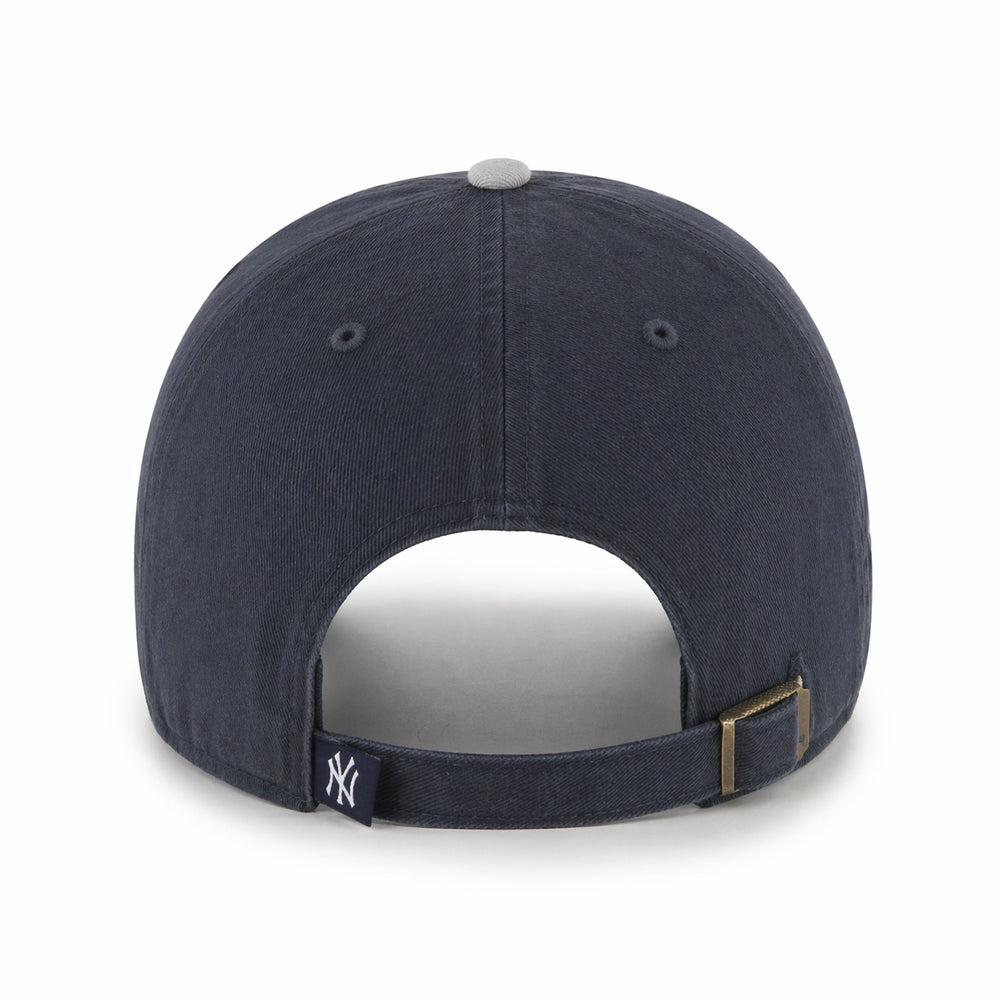 '47 Brand New York Yankees Clean Up Adjustable Hat - Two-Tone Navy/Gray - Back