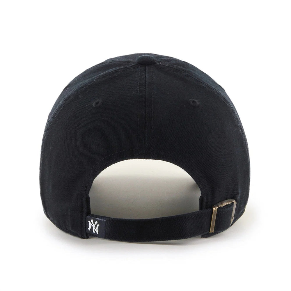 '47 Brand New York Yankees Clean Up Adjustable Hat - Black/Black - Back