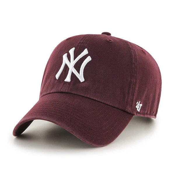 '47 Brand New York Yankees Clean Up Adjustable Hat - Dark Maroon
