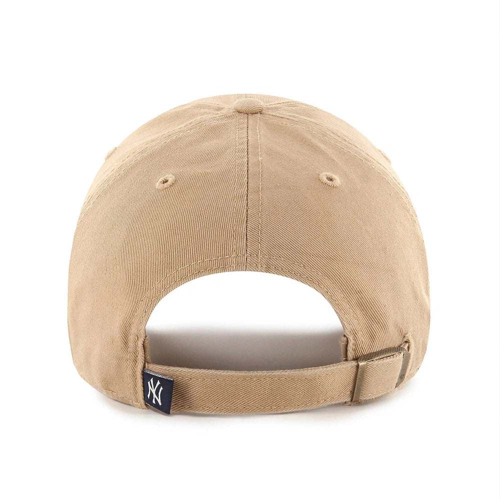 '47 Brand New York Yankees Clean Up Adjustable Hat - Khaki/Navy Outline - Back